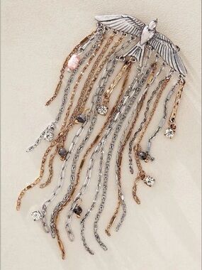 NWT Free People Cresta Dangle Two Toned Brooch